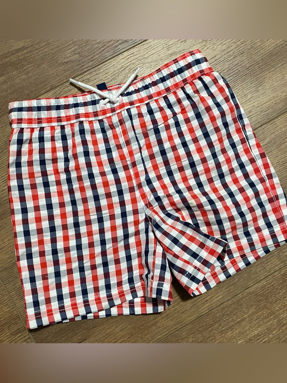 Janie and Jack boys swim shorts size 5 Red White and Blue